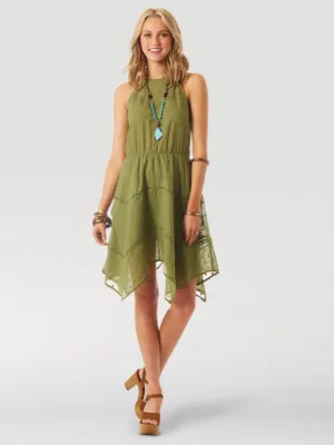 10LWD542G - Wrangler Women's Goddess Neck Tiered Dress