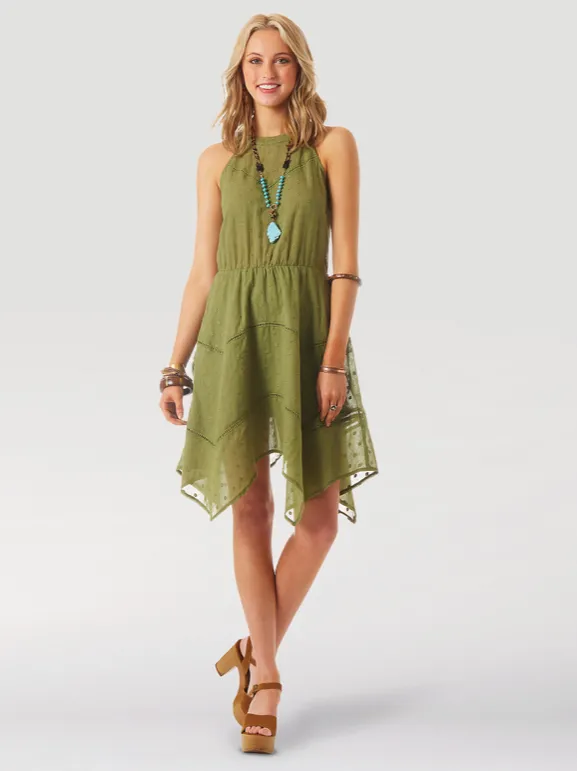 10LWD542G - Wrangler Women's Goddess Neck Tiered Dress