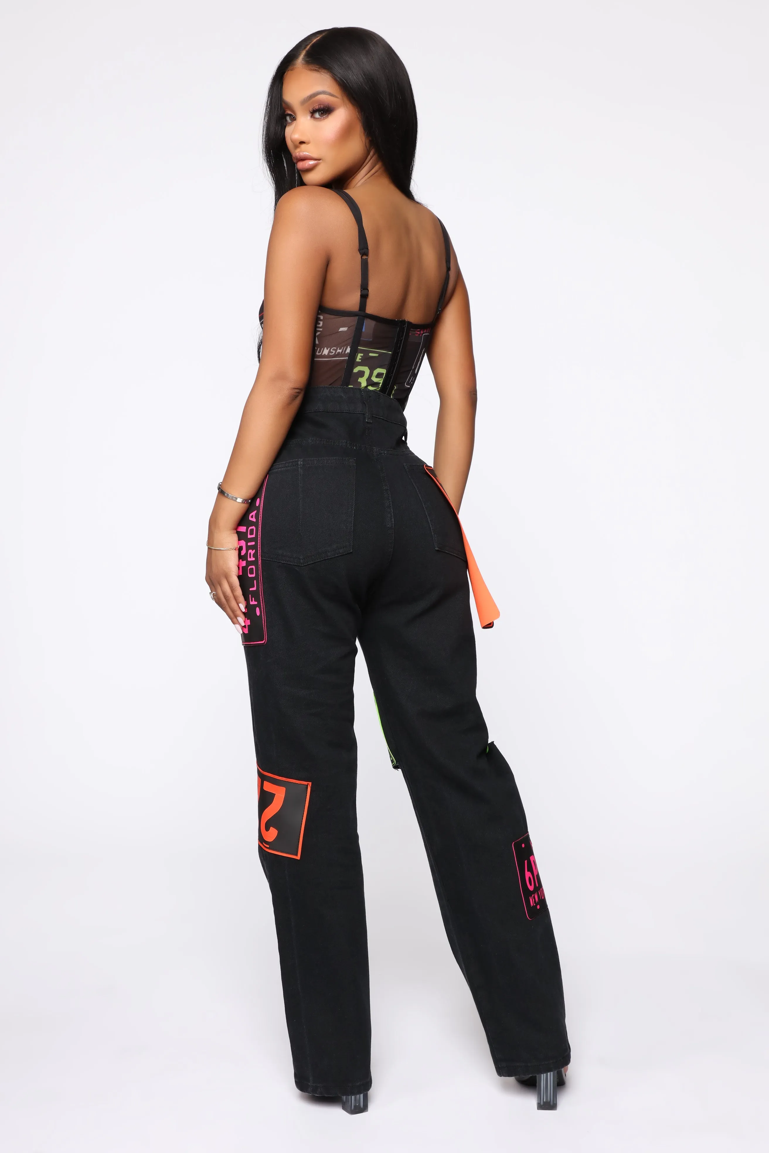 Across The USA Jeans - Black/Combo