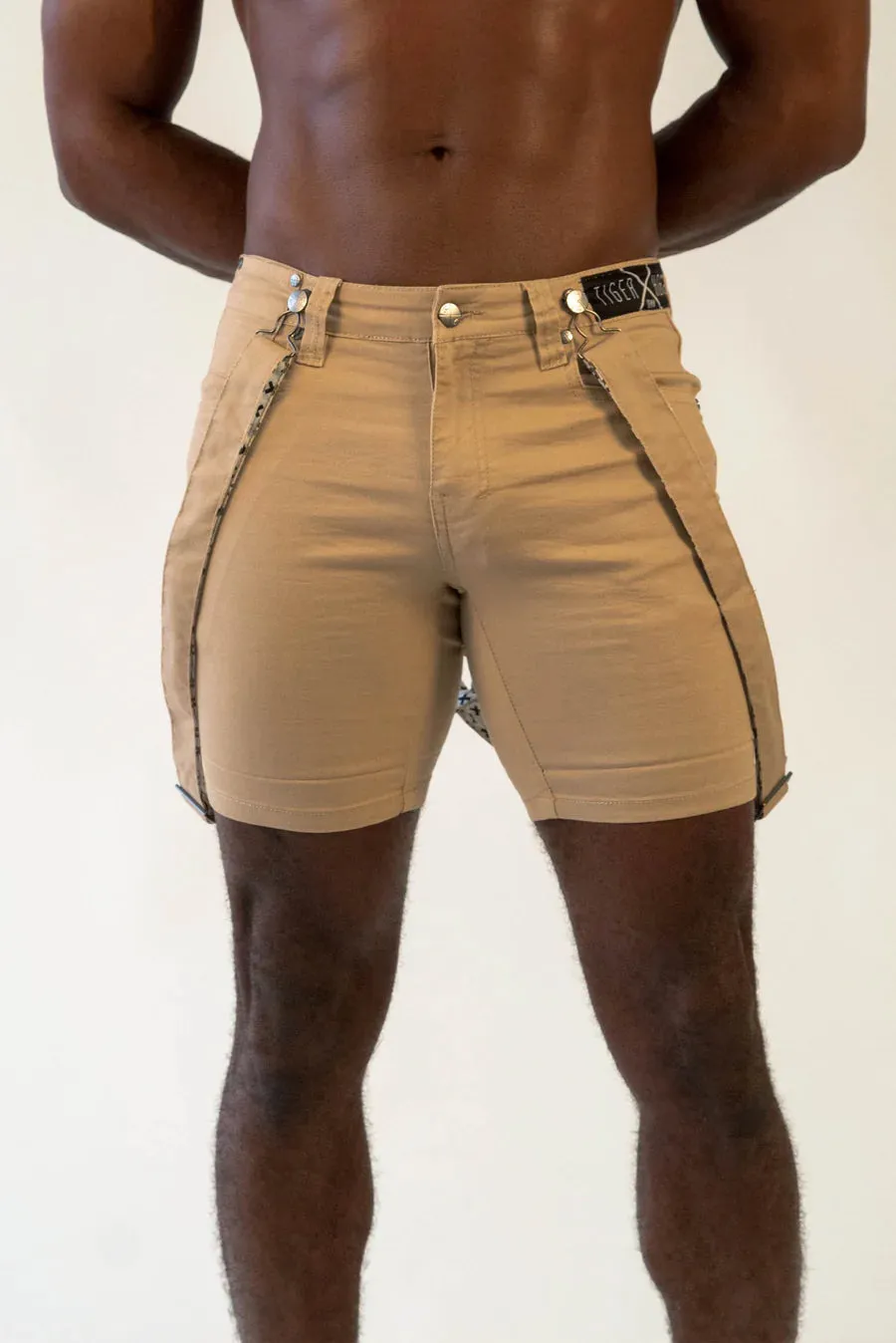 Alex Strapped Short (Almond)