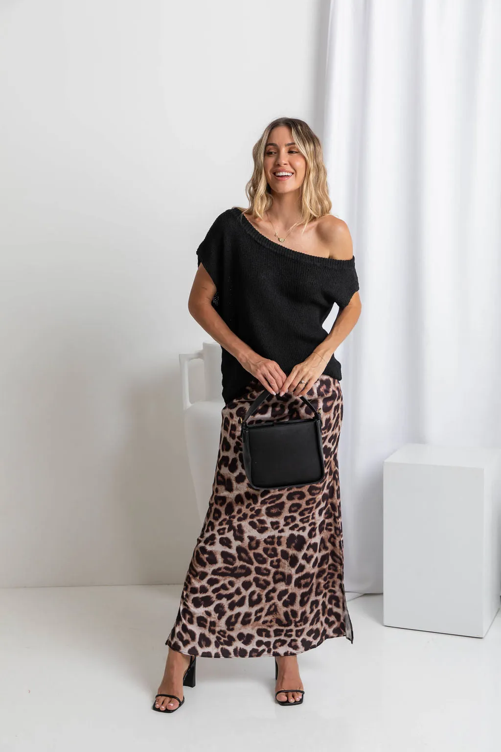 Avalon Off-The-Shoulder Top - Black