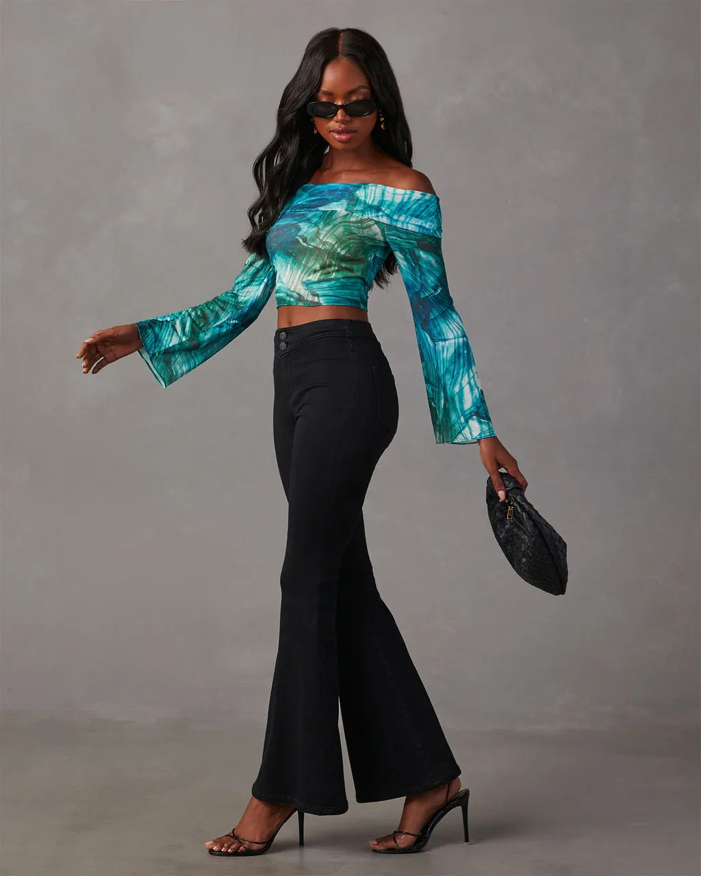 Becka Mesh Off The Shoulder Top