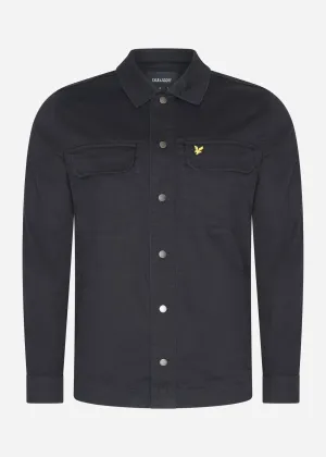 Bedford cord overshirt - jet black