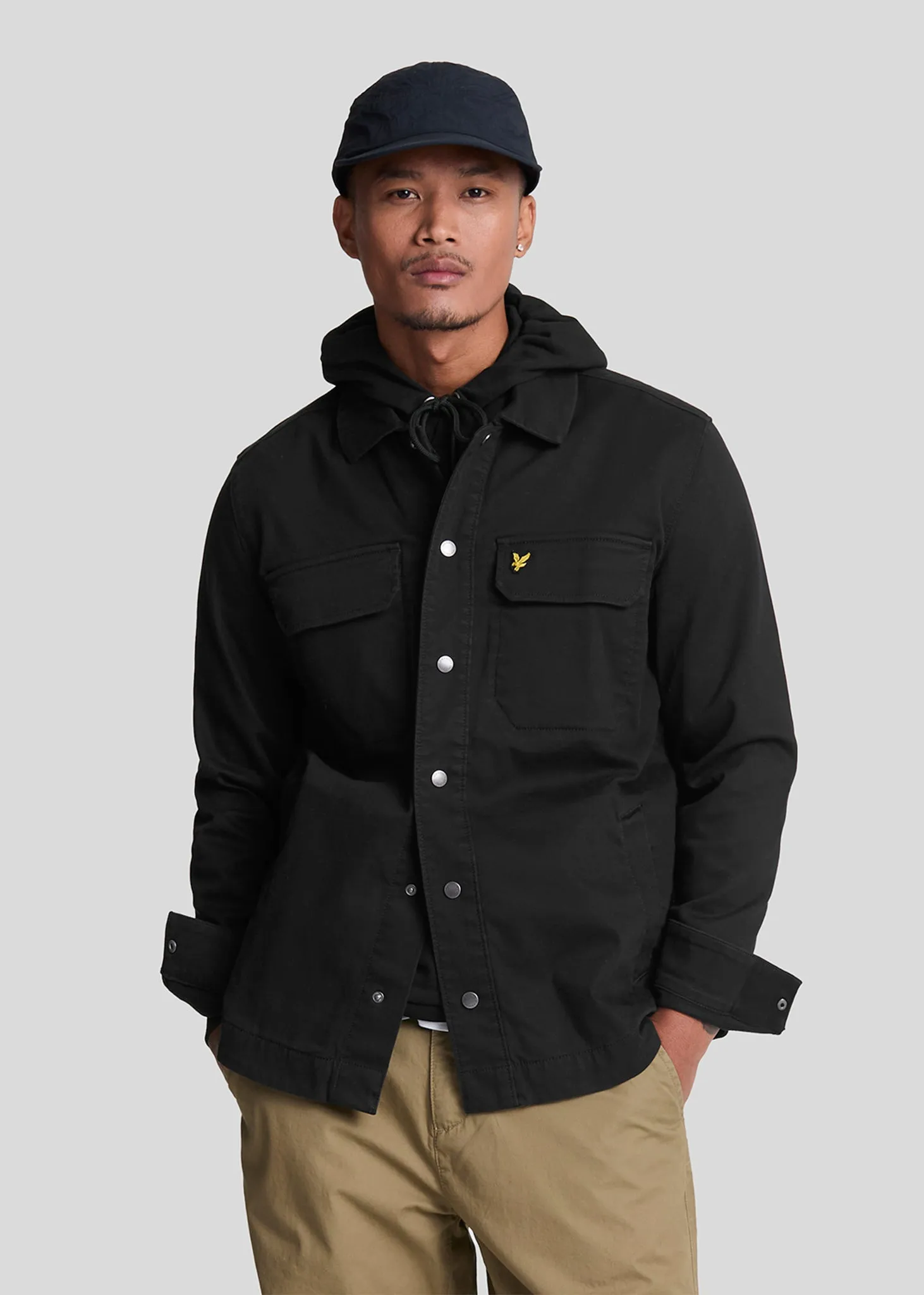 Bedford cord overshirt - jet black