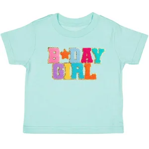 Birthday Girl Patch T-Shirt - Aqua