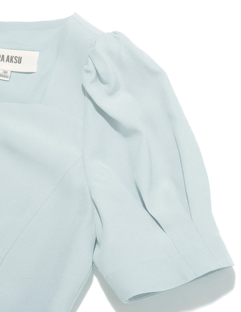 BORA AKSU Light mint green small square collar dress
