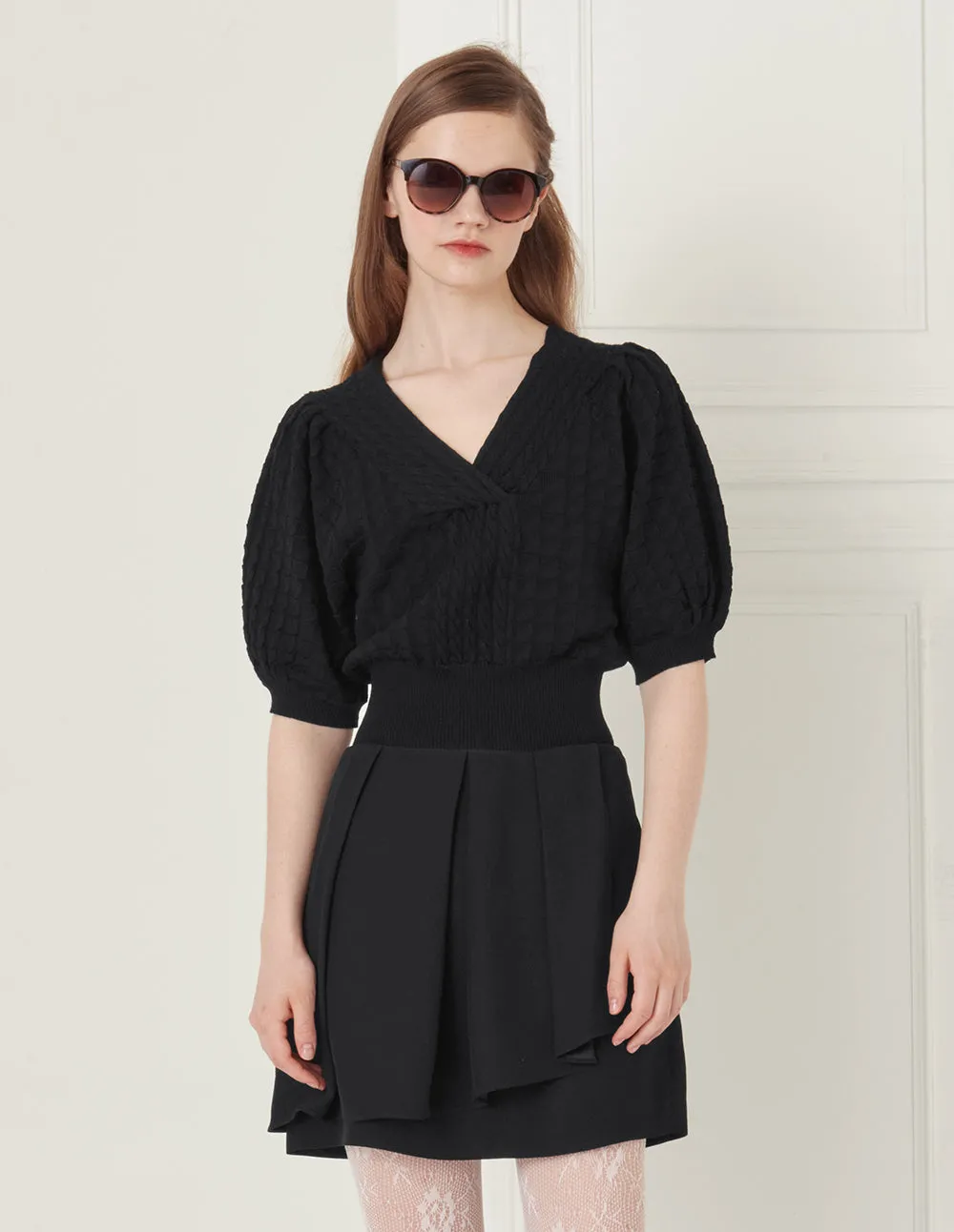 BORA AKSU pleated detail mini skirt