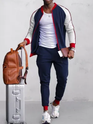 Casual Splicing Tracksuit Set
