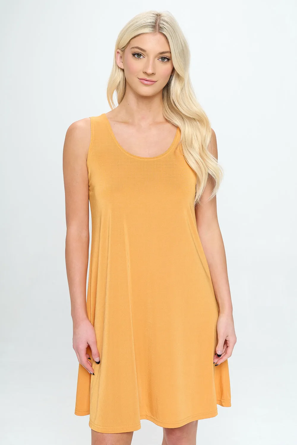 Classic Stretch Short Sleeveless Dress-7003BN-TRS1