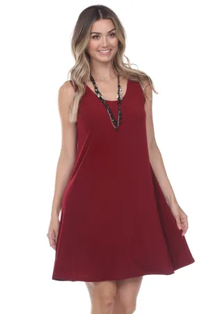 Classic Stretch Short Sleeveless Dress-7003BN-TRS1