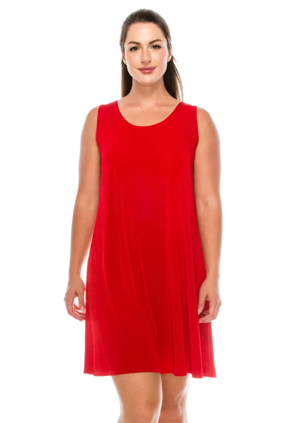 Classic Stretch Short Sleeveless Dress-7003BN-TRS1