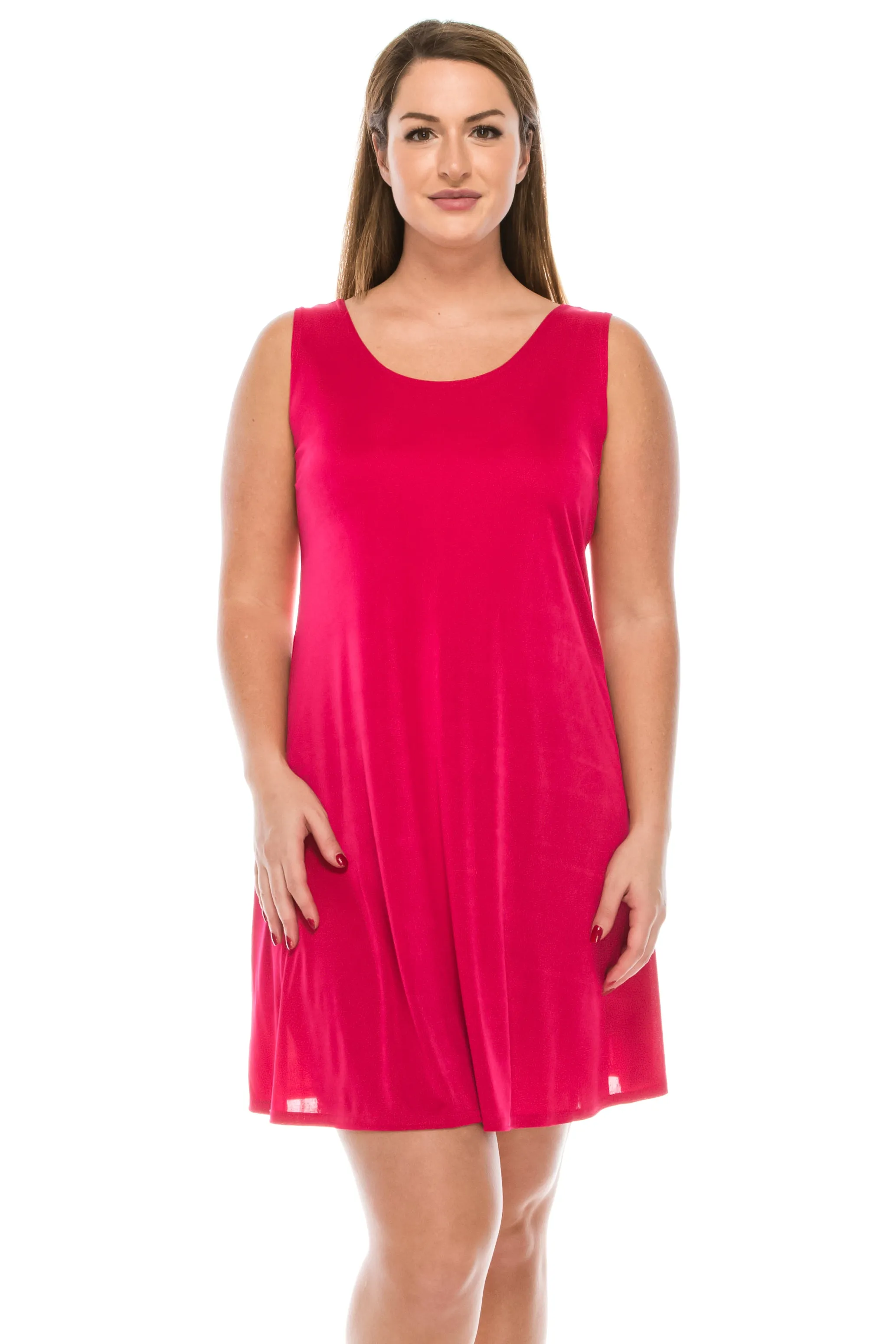 Classic Stretch Short Sleeveless Dress-7003BN-TRS1