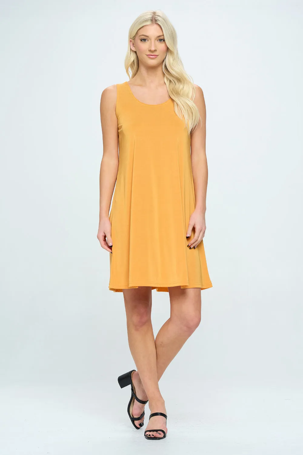 Classic Stretch Short Sleeveless Dress-7003BN-TRS1