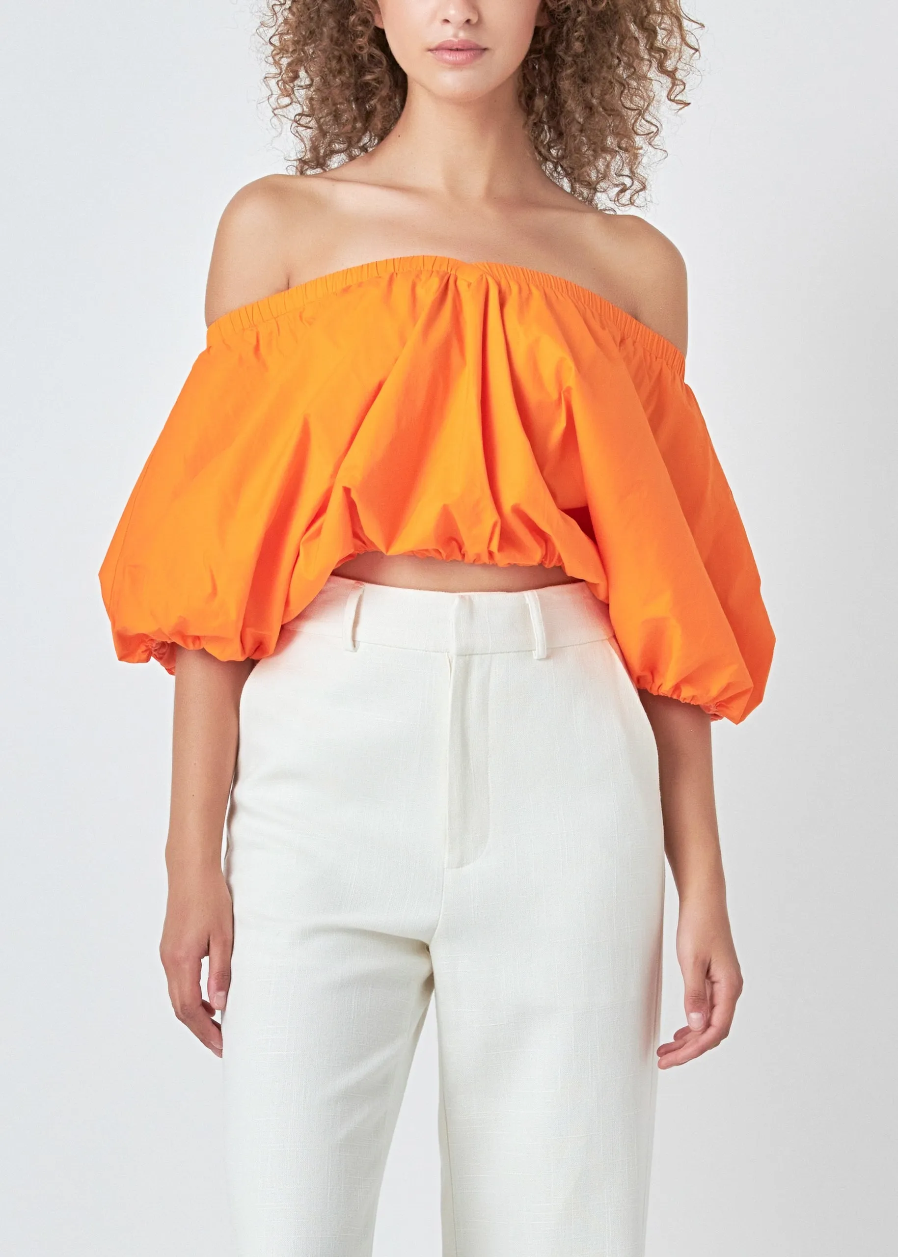 Cropped Off the Shoulder Top
