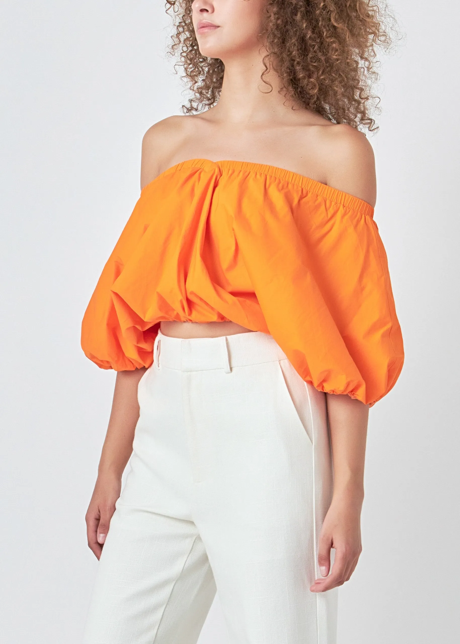 Cropped Off the Shoulder Top