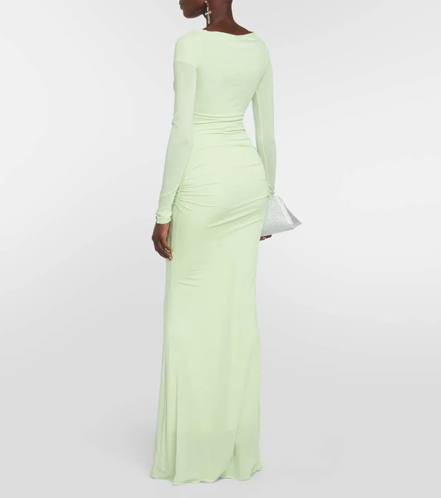 Embellished off-shoulder dress BLUMARINE, green