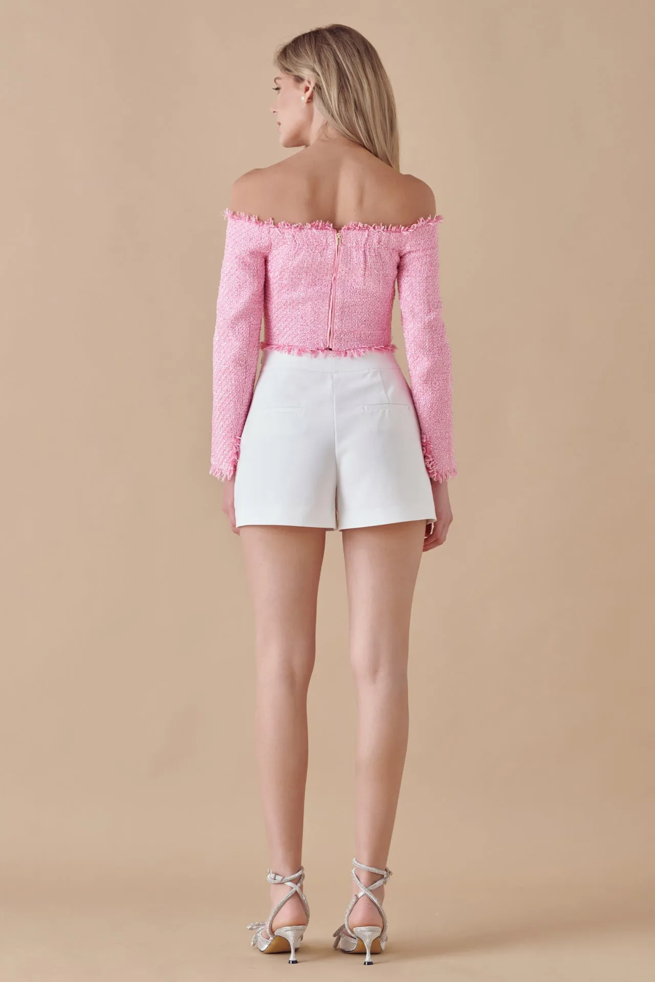 Endless Rose - Off-The-Shoulder Long Sleeve Top
