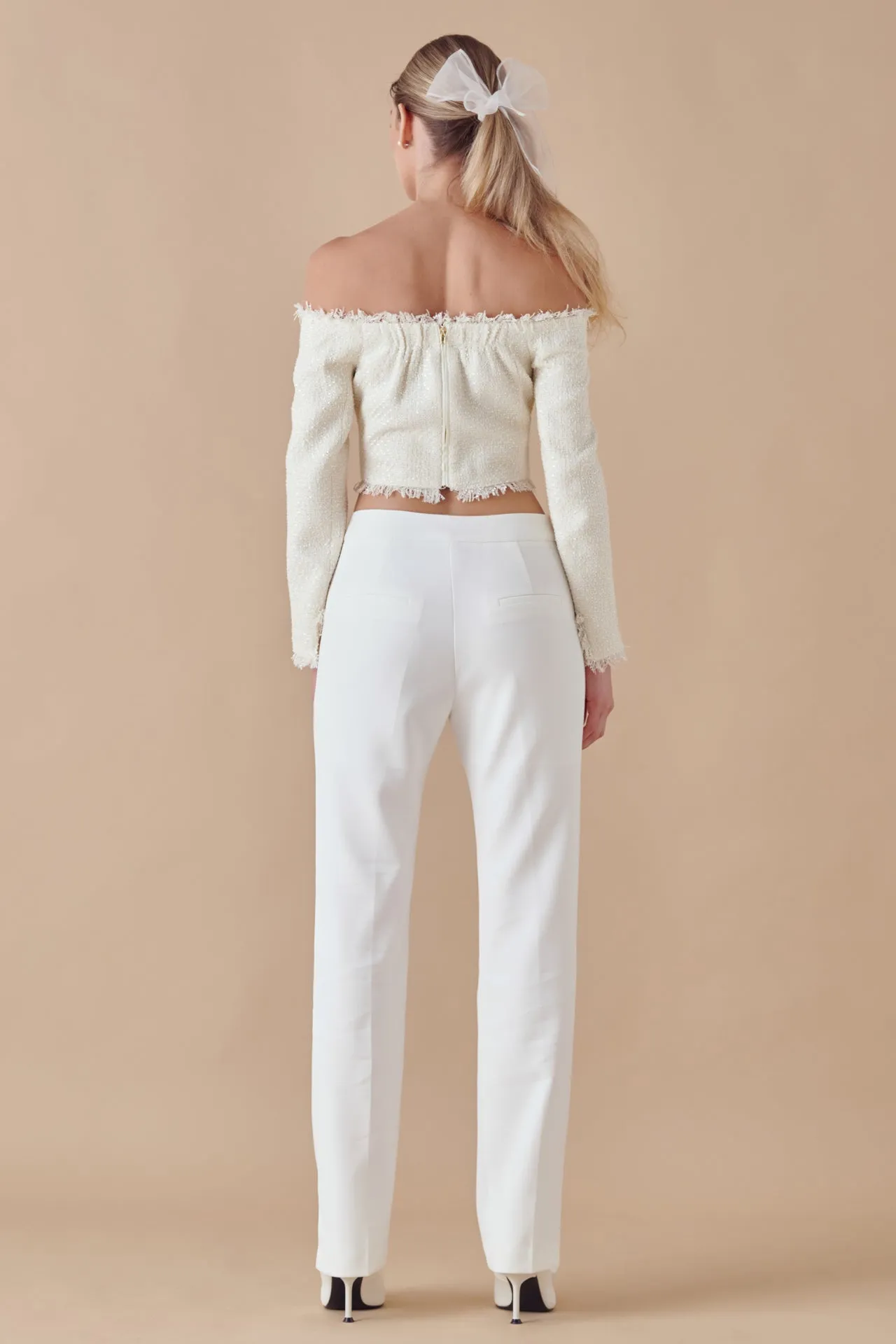 Endless Rose - Off-The-Shoulder Long Sleeve Top