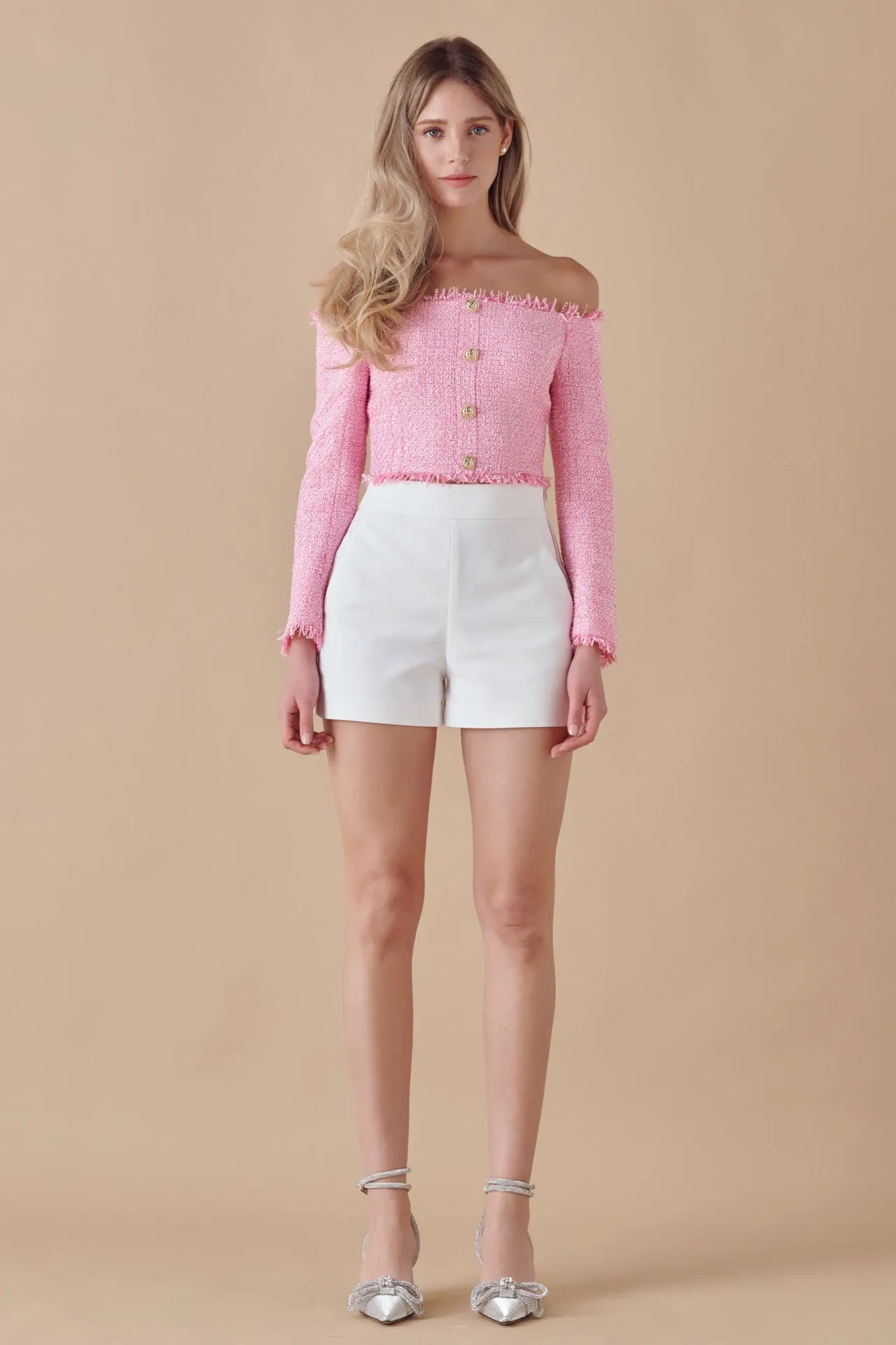 Endless Rose - Off-The-Shoulder Long Sleeve Top