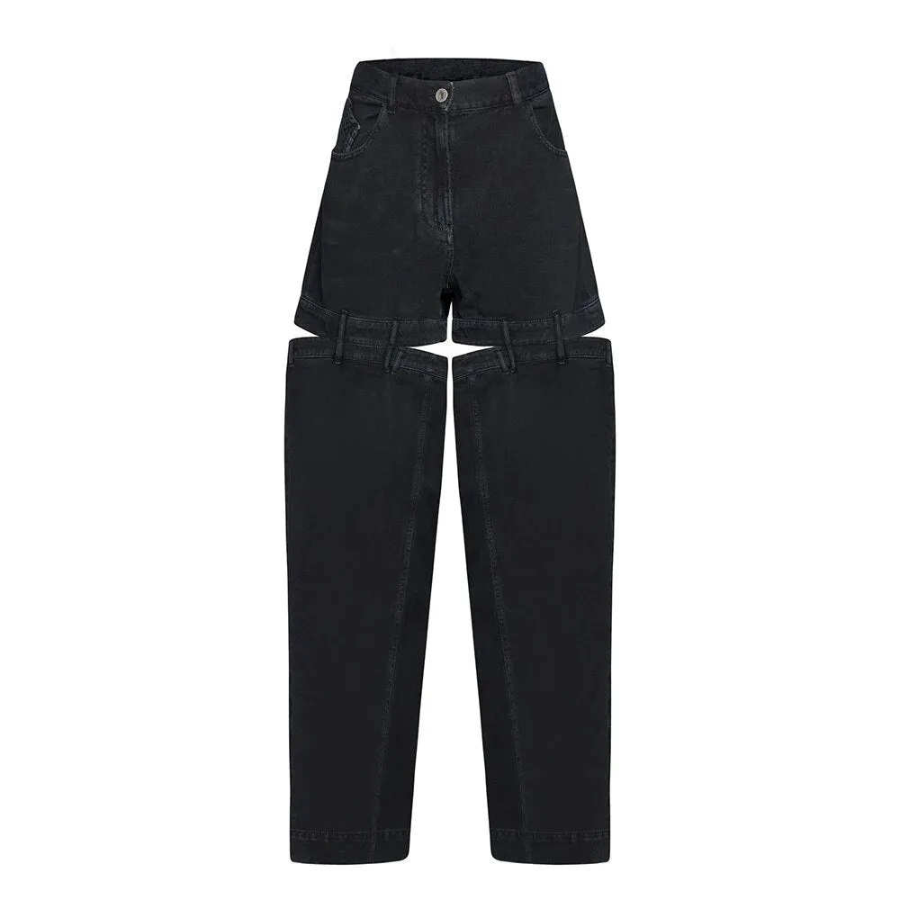 HEYFANCYSTYLE Haute Couture Cutout Jeans