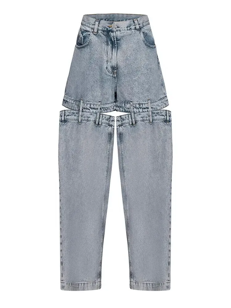 HEYFANCYSTYLE Haute Couture Cutout Jeans