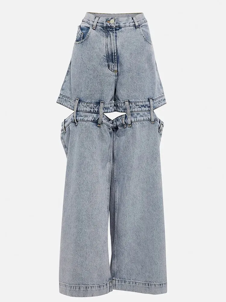 HEYFANCYSTYLE Haute Couture Cutout Jeans