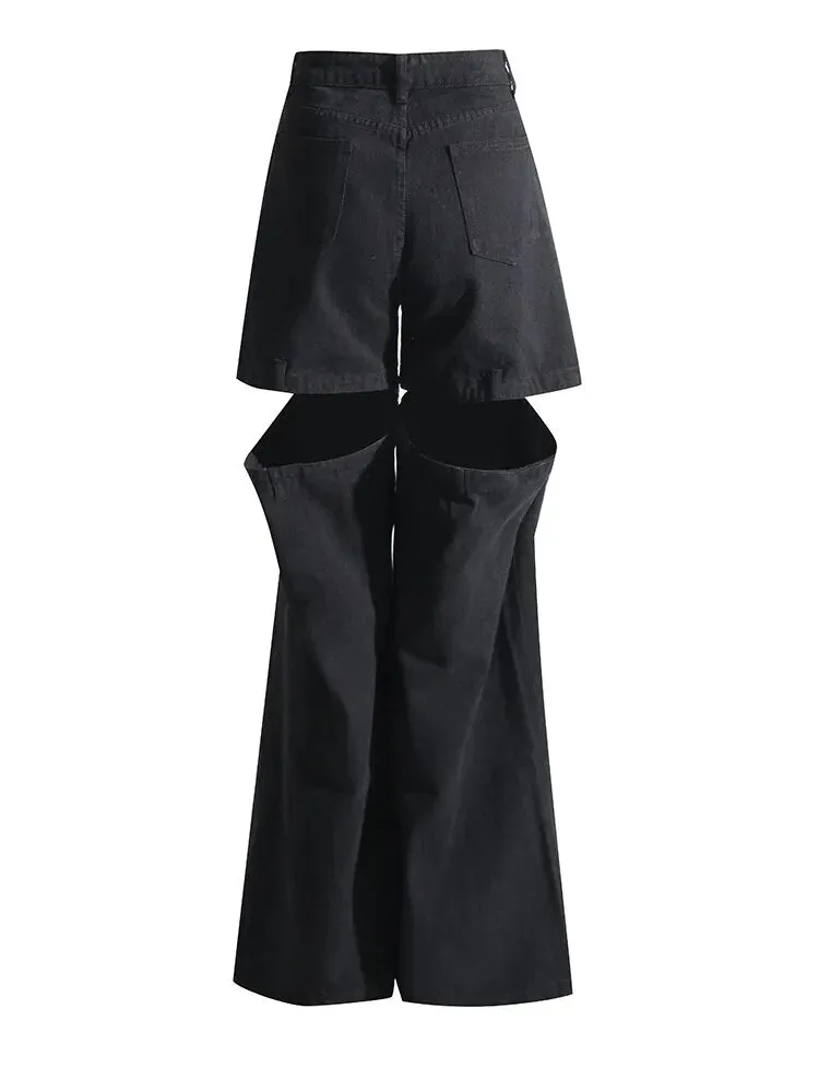 HEYFANCYSTYLE Haute Couture Cutout Jeans