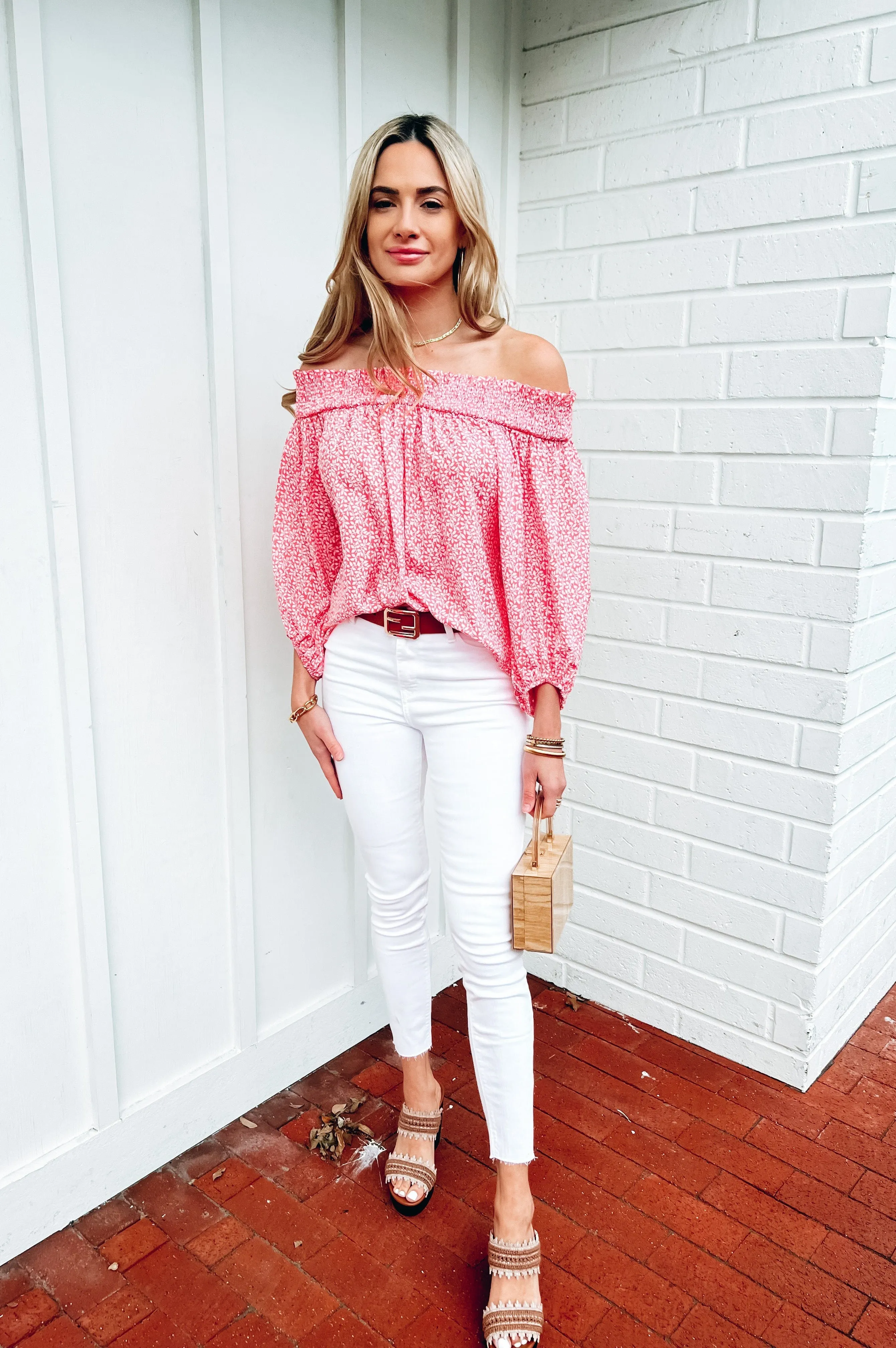 Hibiscus Off the Shoulder Top