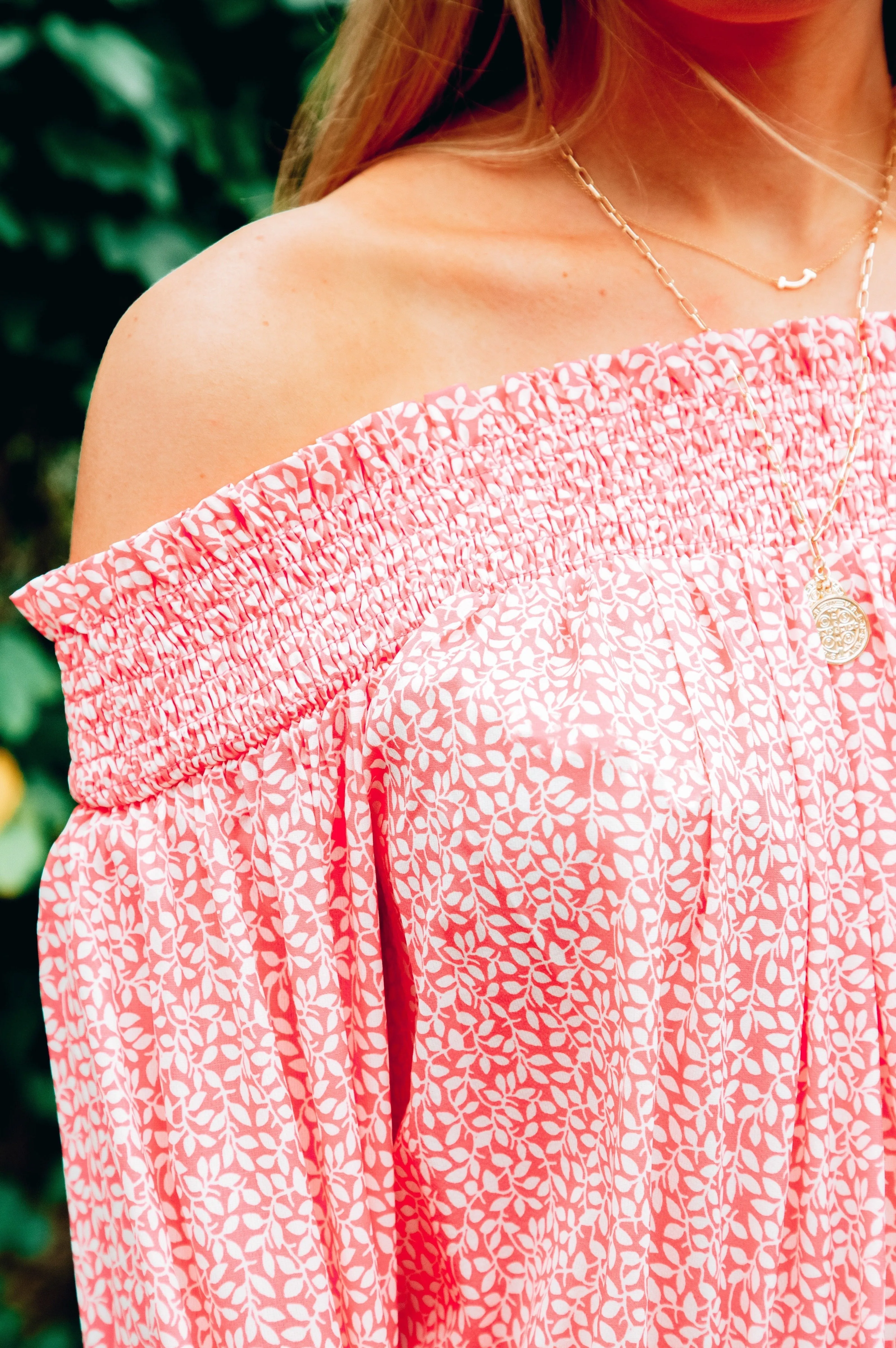 Hibiscus Off the Shoulder Top