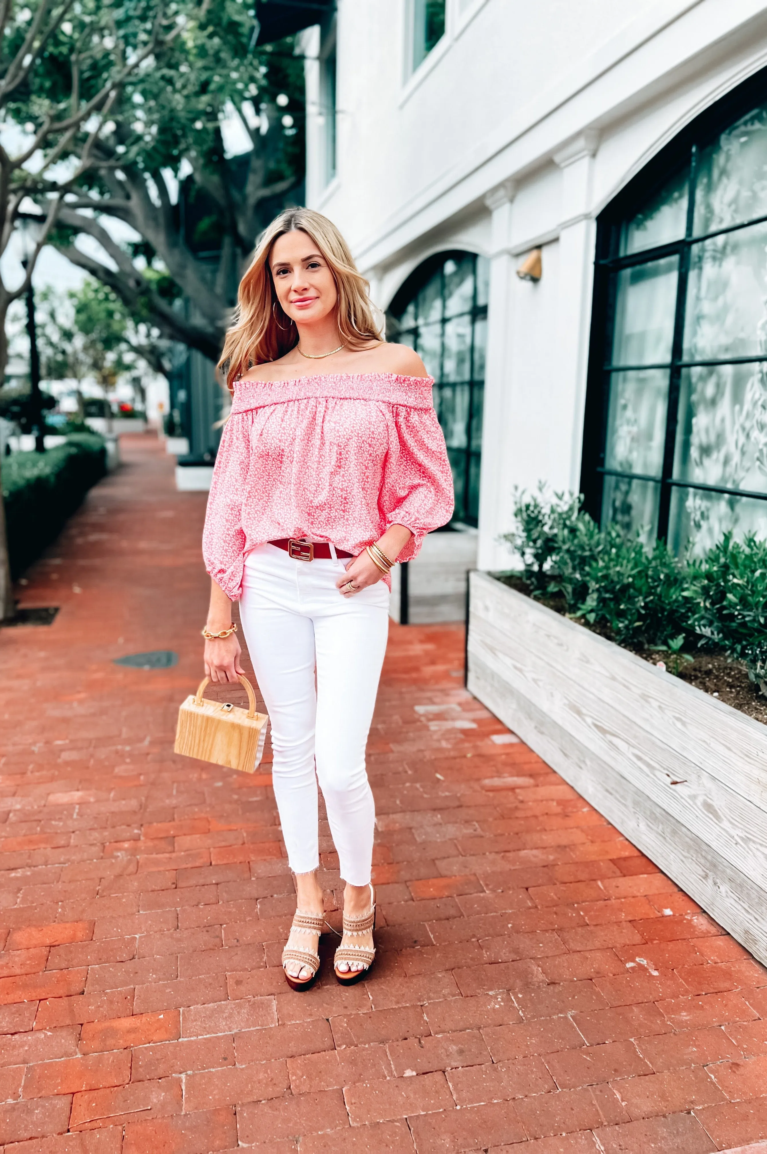 Hibiscus Off the Shoulder Top