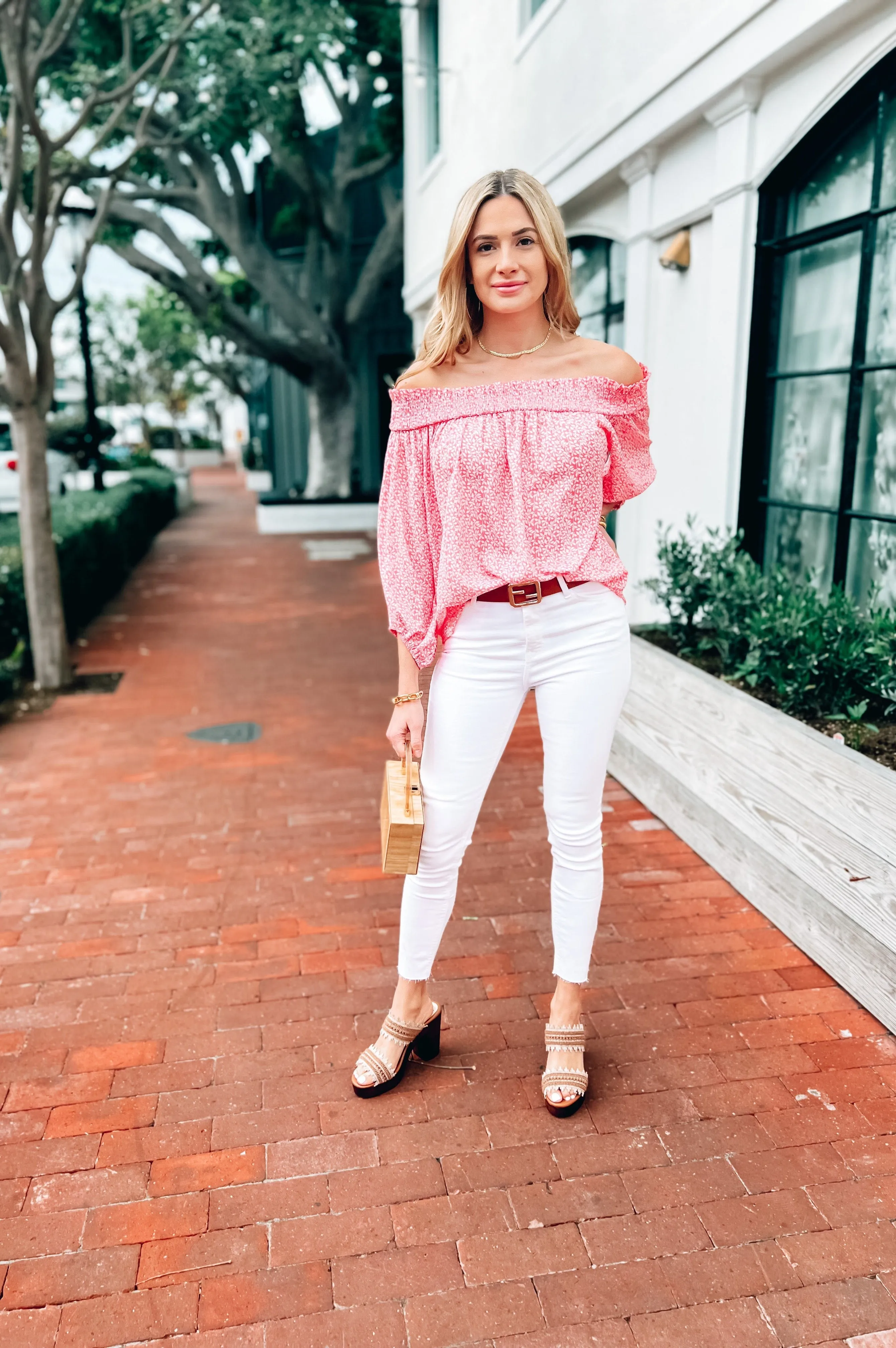 Hibiscus Off the Shoulder Top