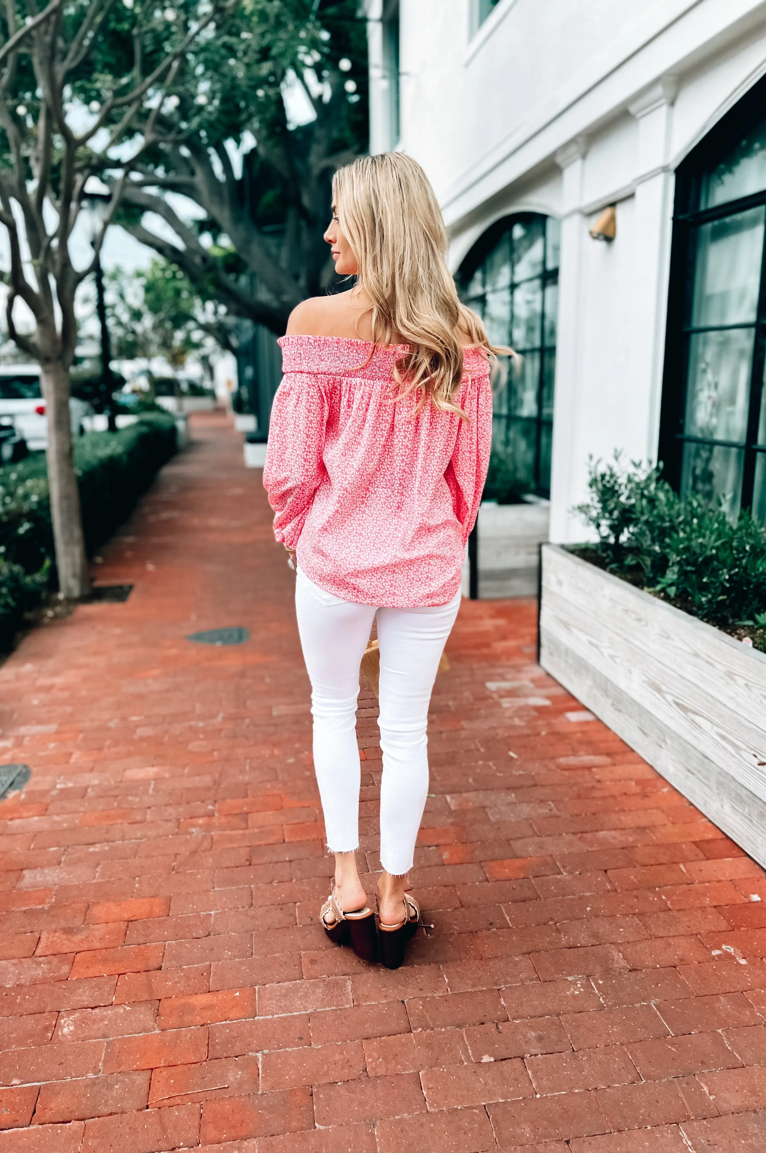 Hibiscus Off the Shoulder Top