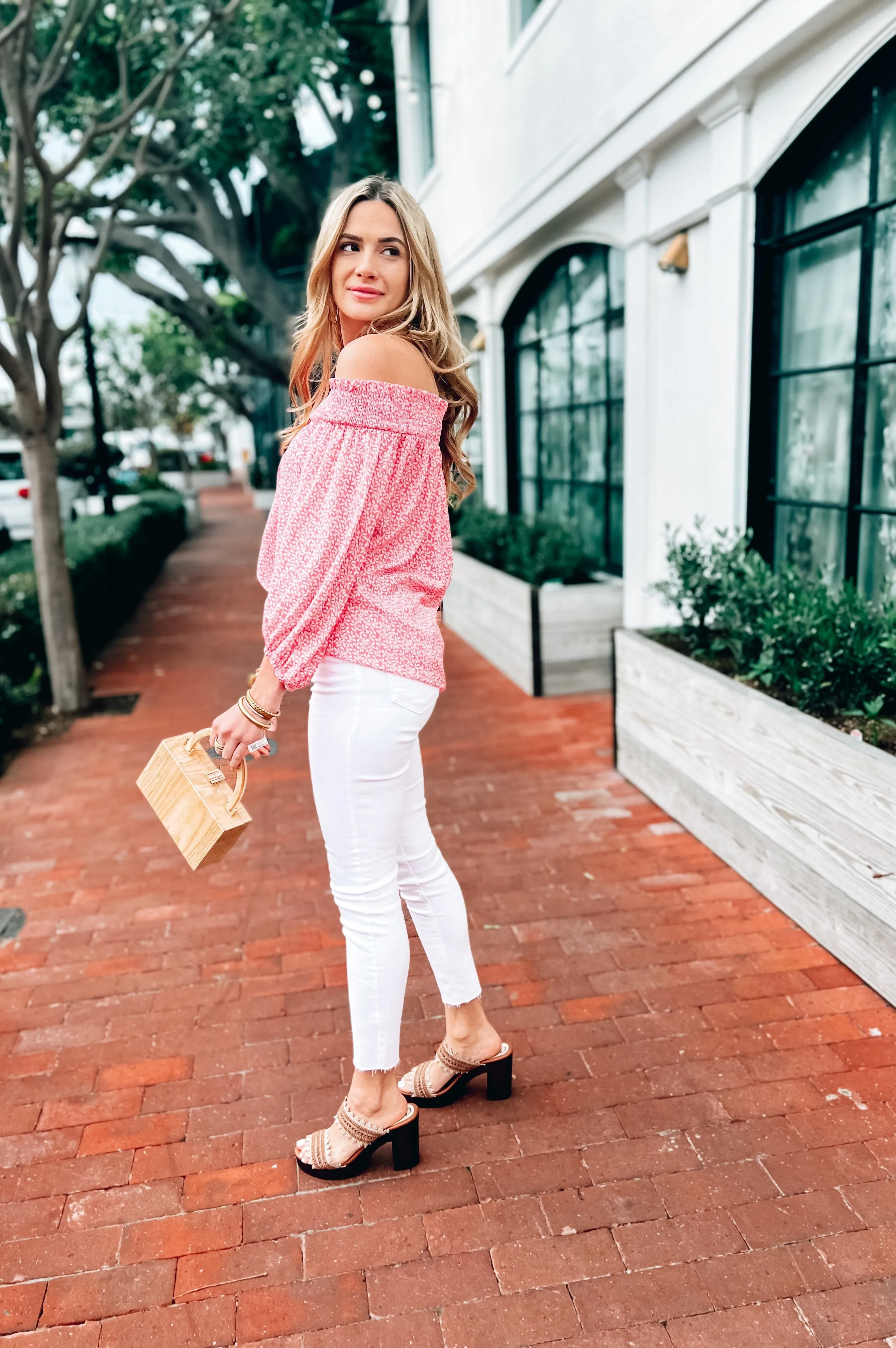 Hibiscus Off the Shoulder Top