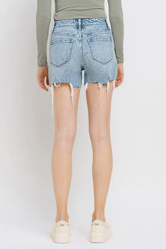 High Rise Raw Hem Shorts *ONLINE ONLY*