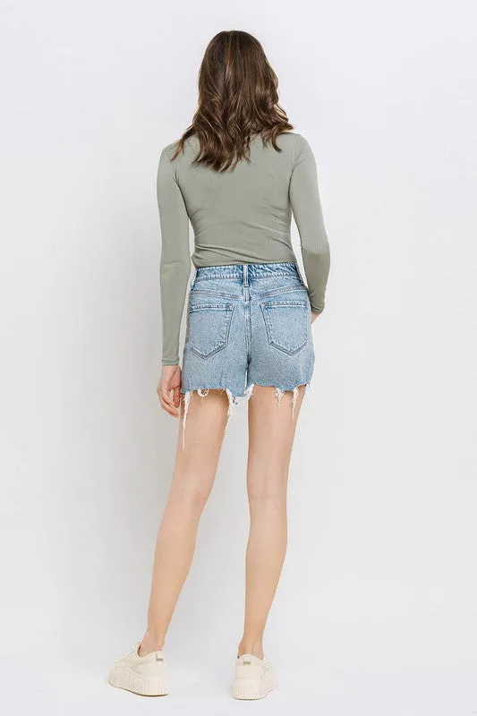 High Rise Raw Hem Shorts *ONLINE ONLY*