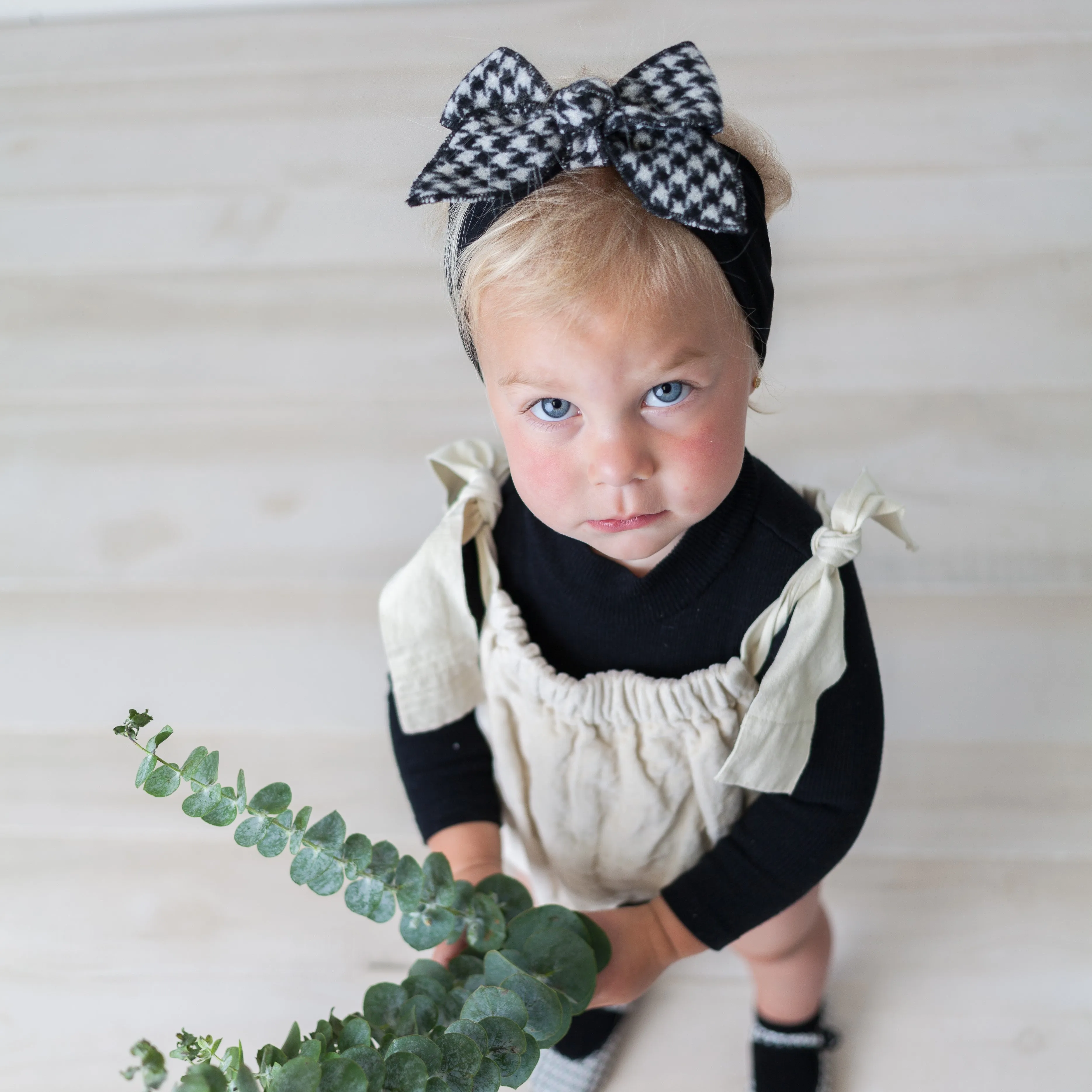 Houndstooth Bow Baby Band