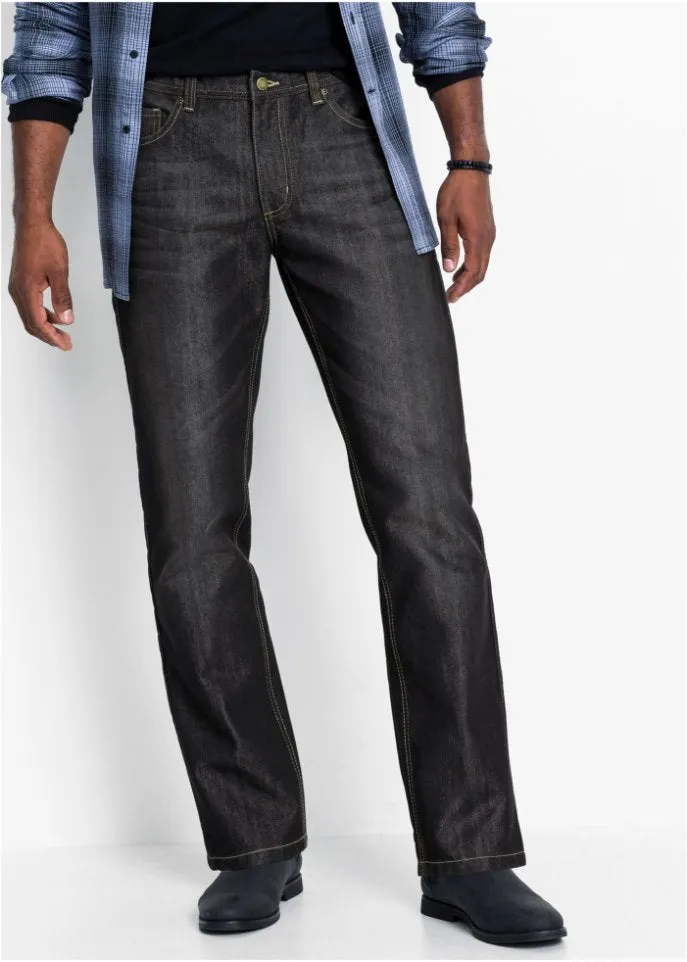 John Baner Jeanswear Regular Fit Straight Jeans, Black