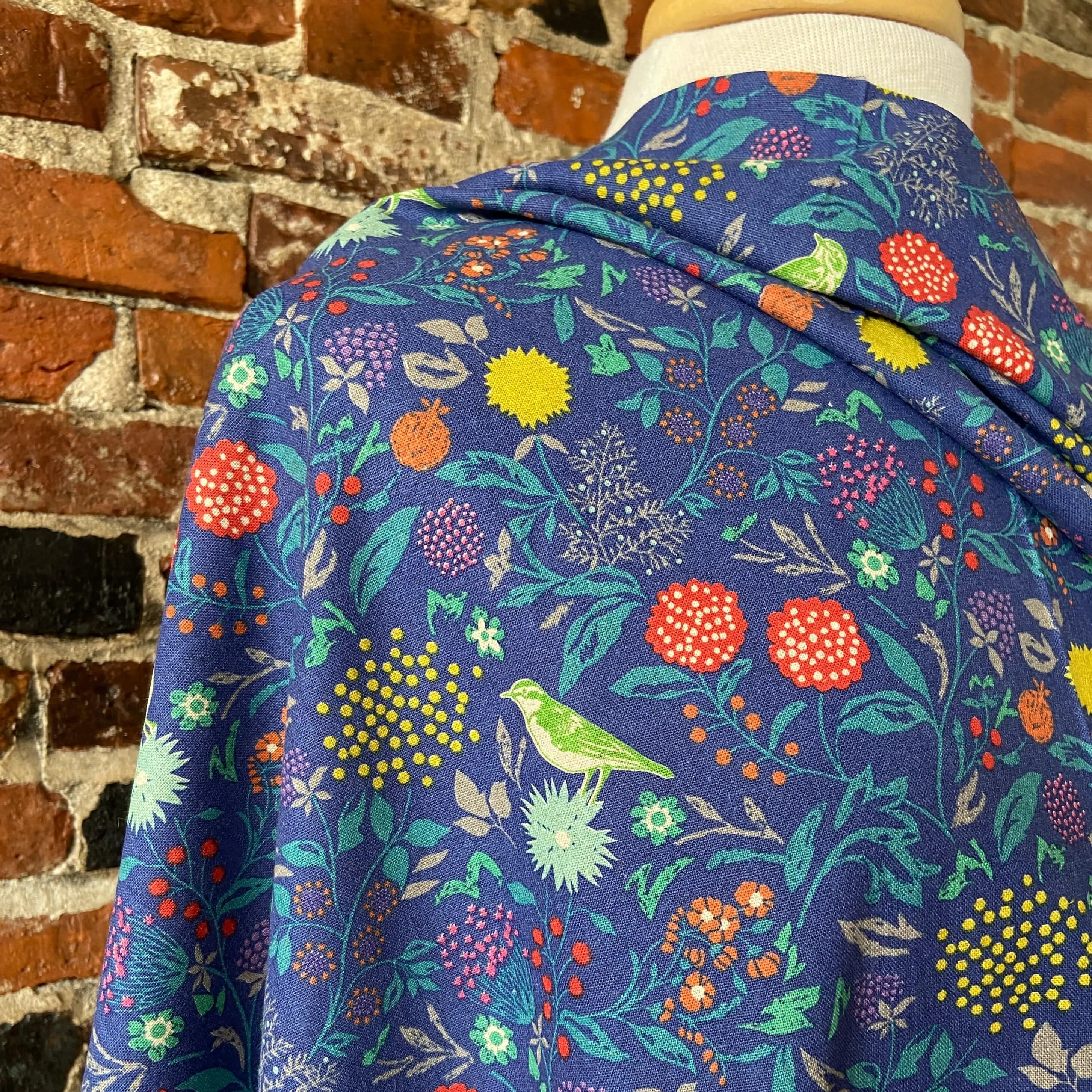 Kokka Echino Lightweight Canvas in Multi and Blue