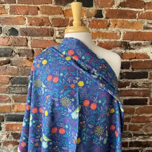 Kokka Echino Lightweight Canvas in Multi and Blue