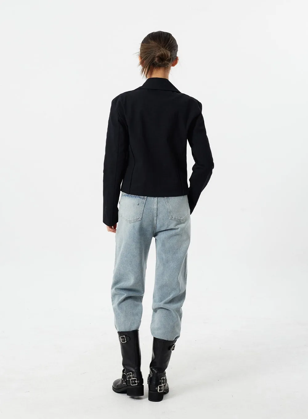 Light Wash Straight Leg Jeans CM307