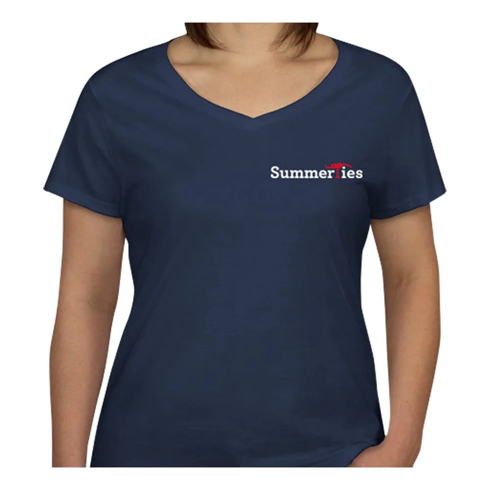 Martha's Vineyard 4th of July Ladies V-Neck T-Shirt - Short Sleeve