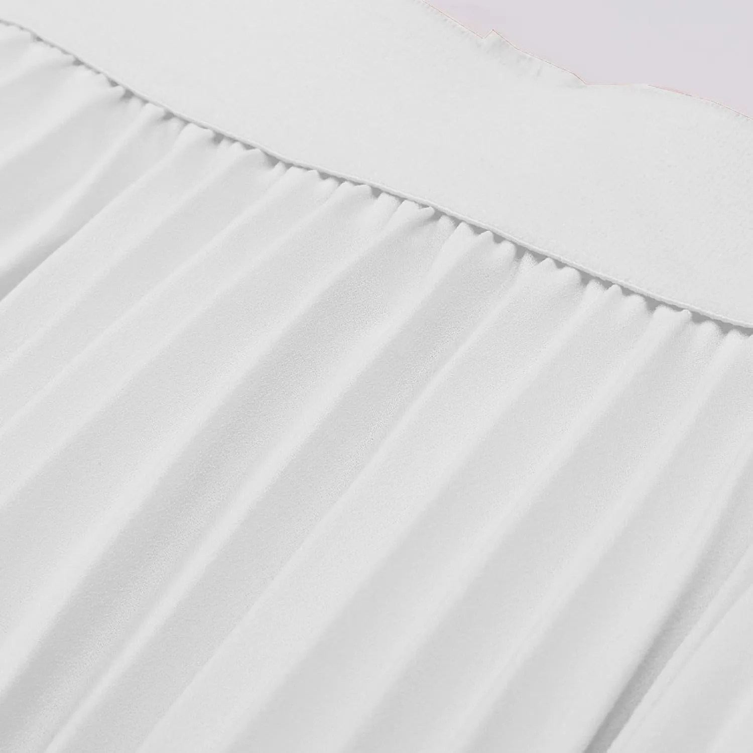 Maxi Skirts for Women Summer Casual Elastic High Waisted Pleated Skirt Flowy Solid Color Chiffon Swing A Line Skirt