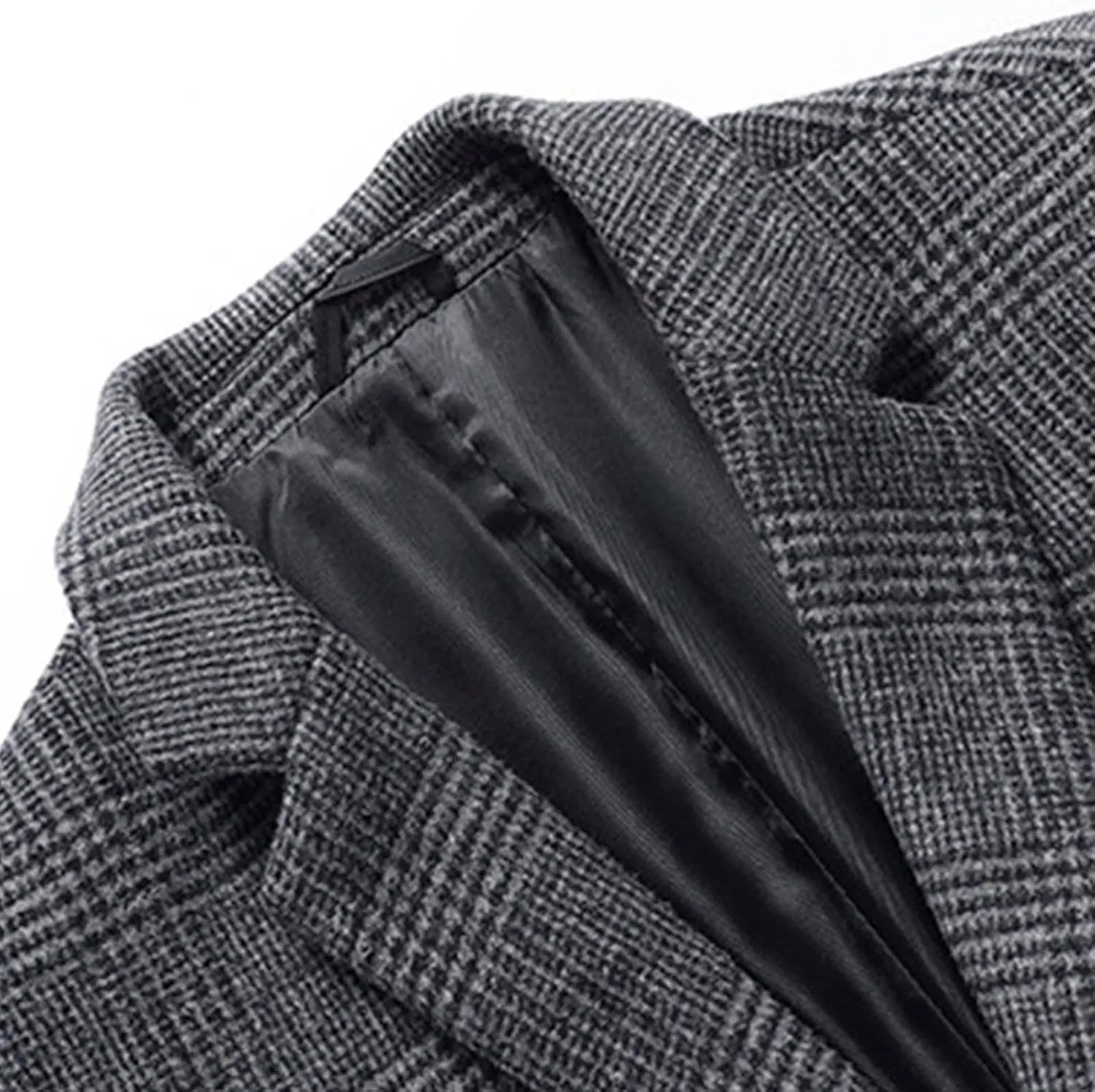 Mens Plaid Wool Blend Sport Coat Vintage Checked 2 Button Suit Jackets Slim Fit Single Breasted Blazer Overcoats