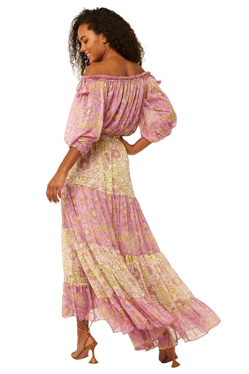 Misa - Eva Top in Flora Medallion Purple