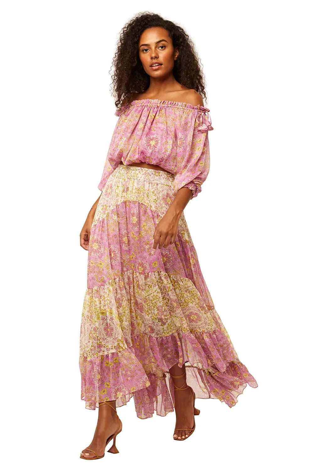 Misa - Eva Top in Flora Medallion Purple