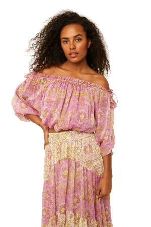 Misa - Eva Top in Flora Medallion Purple