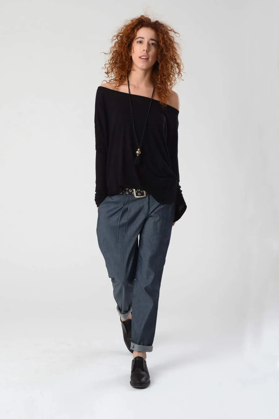 Off The Shoulder Black Top