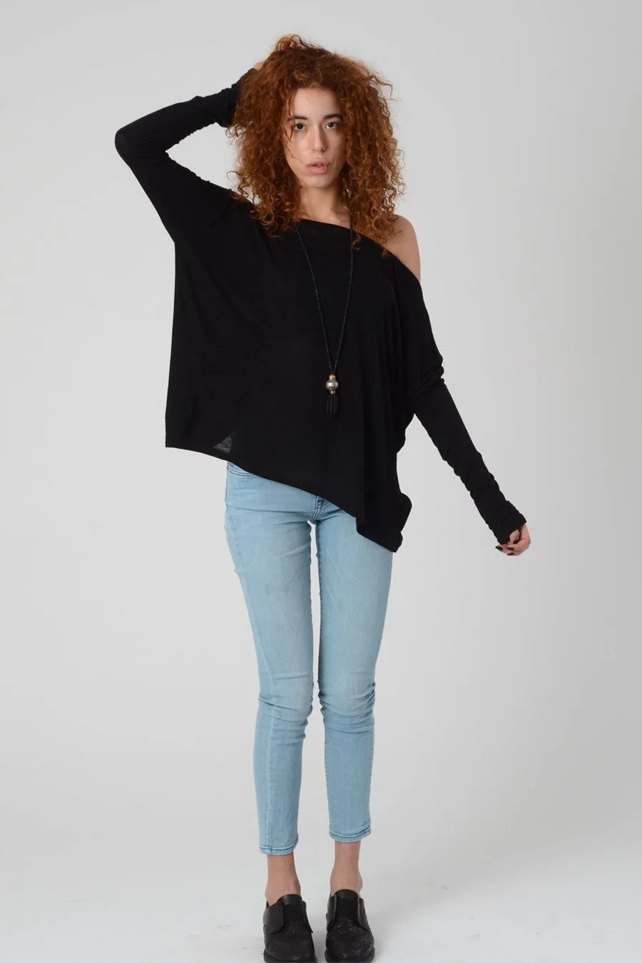 Off The Shoulder Black Top