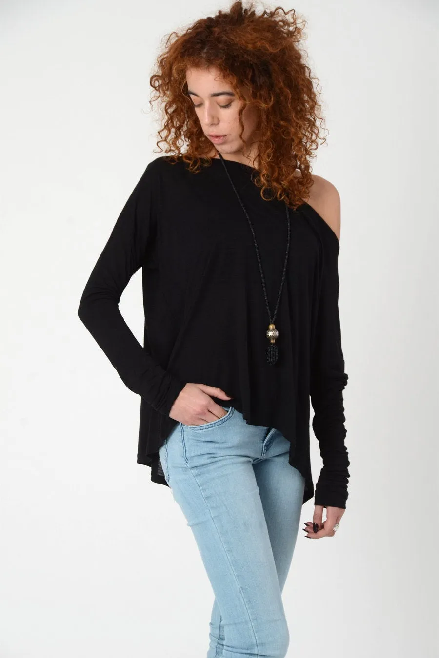 Off The Shoulder Black Top