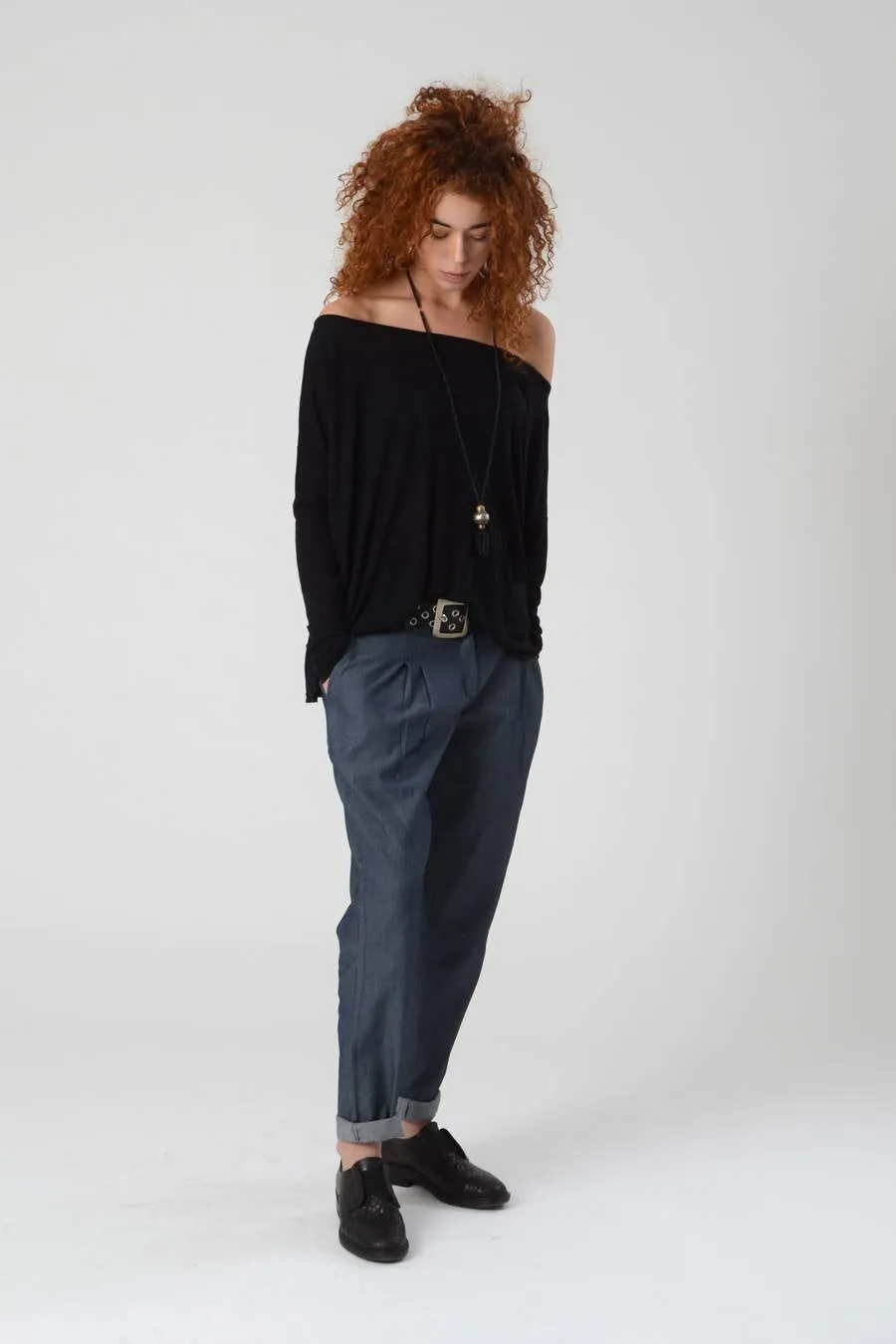 Off The Shoulder Black Top